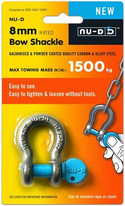 Buy D-Bolt Galvanised Powder Coated Bow Shackle 8mm in NZ New Zealand.