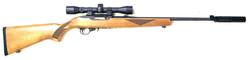 Buy 22 Ruger 10/22 Blued Wood with Scope & Silencer in NZ New Zealand.