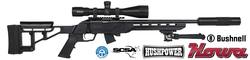 Buy Howa M1100 Rimfire Blued 18" with Bushnell Scope, TSP Chassis & HP Silencer in NZ New Zealand.