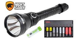 Buy Light All Night Kit: Night Saber Blitzer Torch, 8 Cell Charger & 8x Rechargeable Batteries in NZ New Zealand.