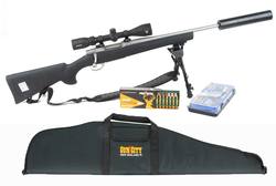 Buy Rifle Starter Package - Rifle, Scope, Ammo, Silencer, Bipod & More! in NZ New Zealand.