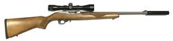 Buy 22 Ruger 10/22 Stainless Wood 18" with 4x40 Scope & Silencer in NZ New Zealand.