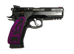 Buy 9mm CZ 75 SP-01 Shadow Black & Purple 4" with 2x Mags in NZ New Zealand.