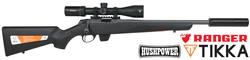 Buy Tikka T1x MTR Cerakote with Ranger 4.5-14x44 Scope & Huspower Silencer | 22LR or 17HMR in NZ New Zealand.